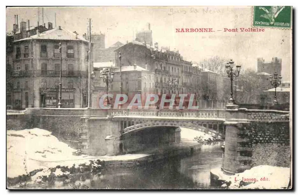 NARBONNE — Pont Voltaire — L. Janson, editor - Frente