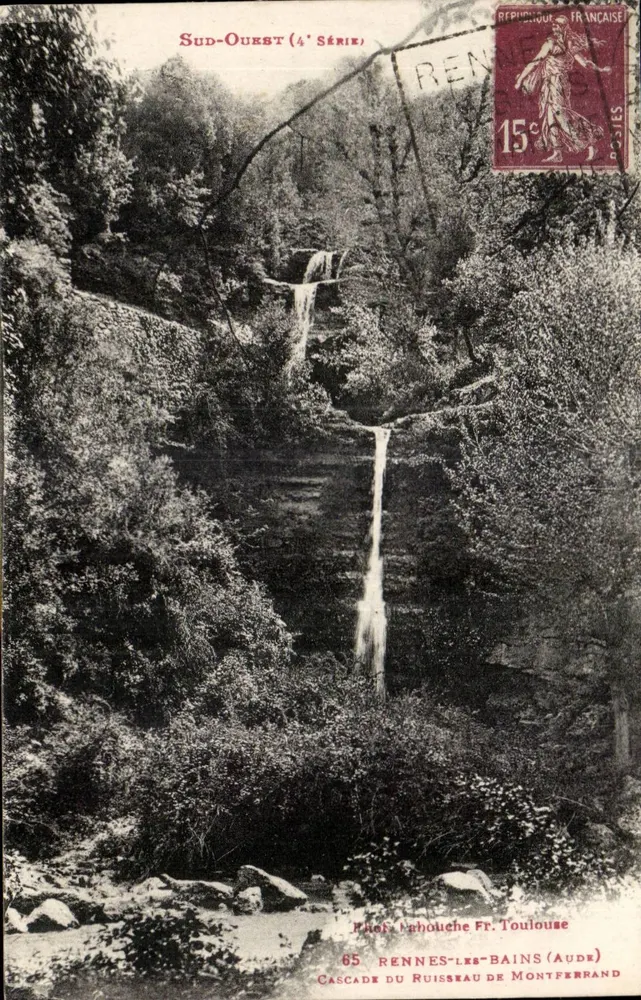 Cascades des Ruisseau de Montferrand — Rennes-les-Bains (Aude) — Sud-Ouest (4. Serie) — Prof. Lahouche Fr. Toulouse - Vorderseite