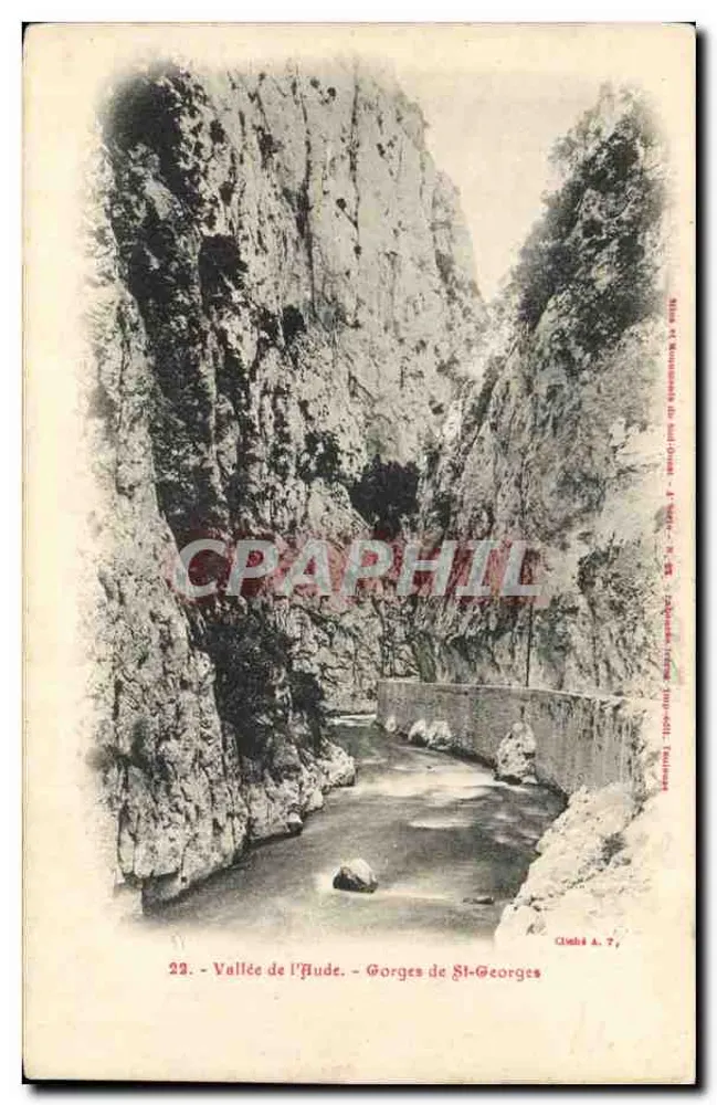 Vale do Hude - Gorges de St-Georges — cliché A. 7, editor Aguesseau, Toulouse - Frente