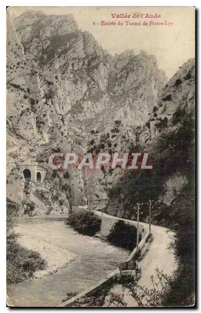 Tal der Aude — Eingang zum Tunnel Pierre-Lys — Verlag: J. Lefebvre, n°4 - Vorderseite