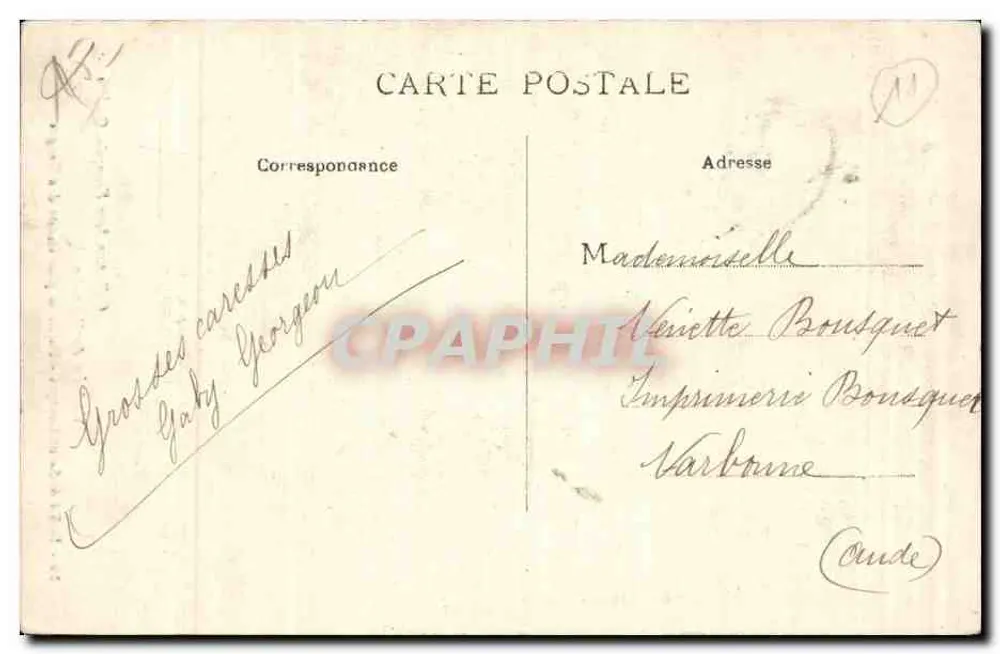 Pass Saint-Georges - Schmalste Stelle der Schluchten - Sammlung Jean François Quittau - Rückseite