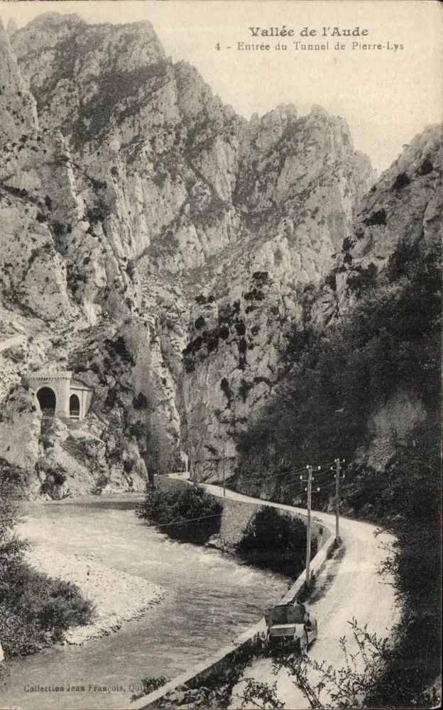 Tal der Aude — Eingang zum Tunnel Pierre-Lys — Sammlung Jean François, Quillan - Vorderseite