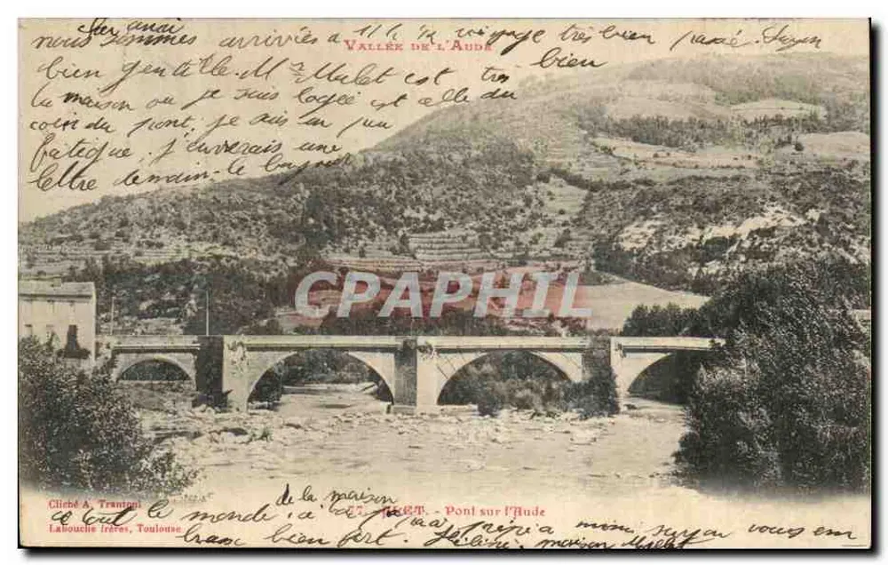 Ponte sobre o Aude — Vale do Aude — Cliché A. Tramioni, Labouche Frères, Toulouse - Frente
