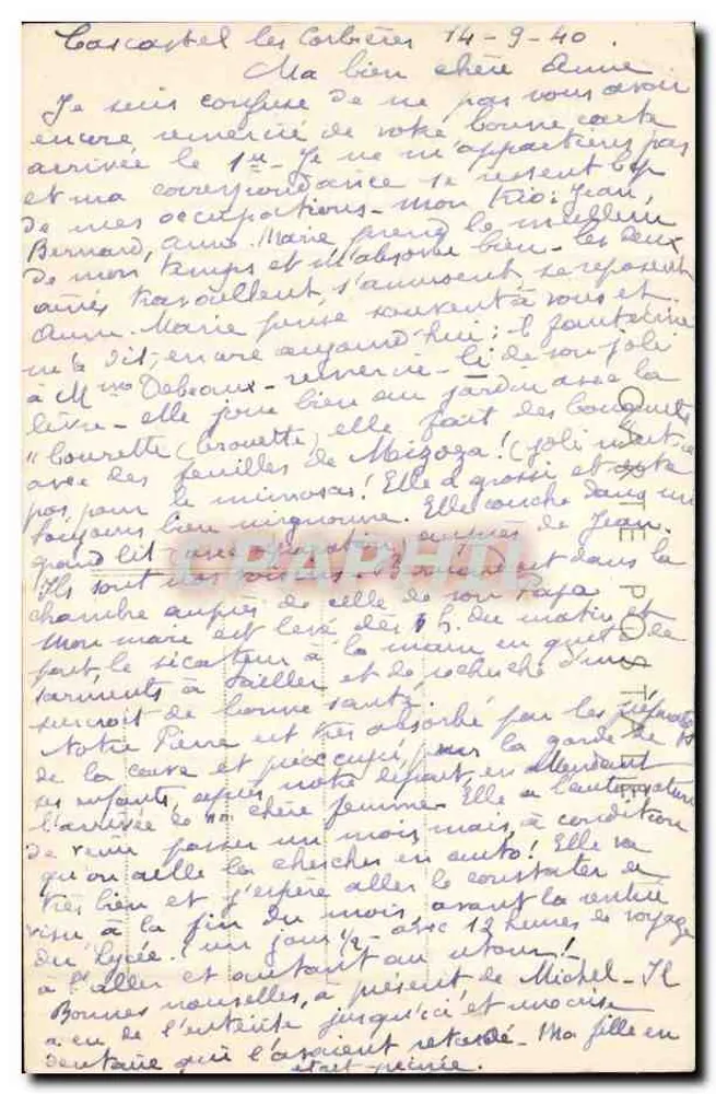 Cascastel-les-Corbières (Aude) — Eingang zum Dorf, Straße nach Albas — Ed.t. Pech, Lebensmittelhändler - Rückseite