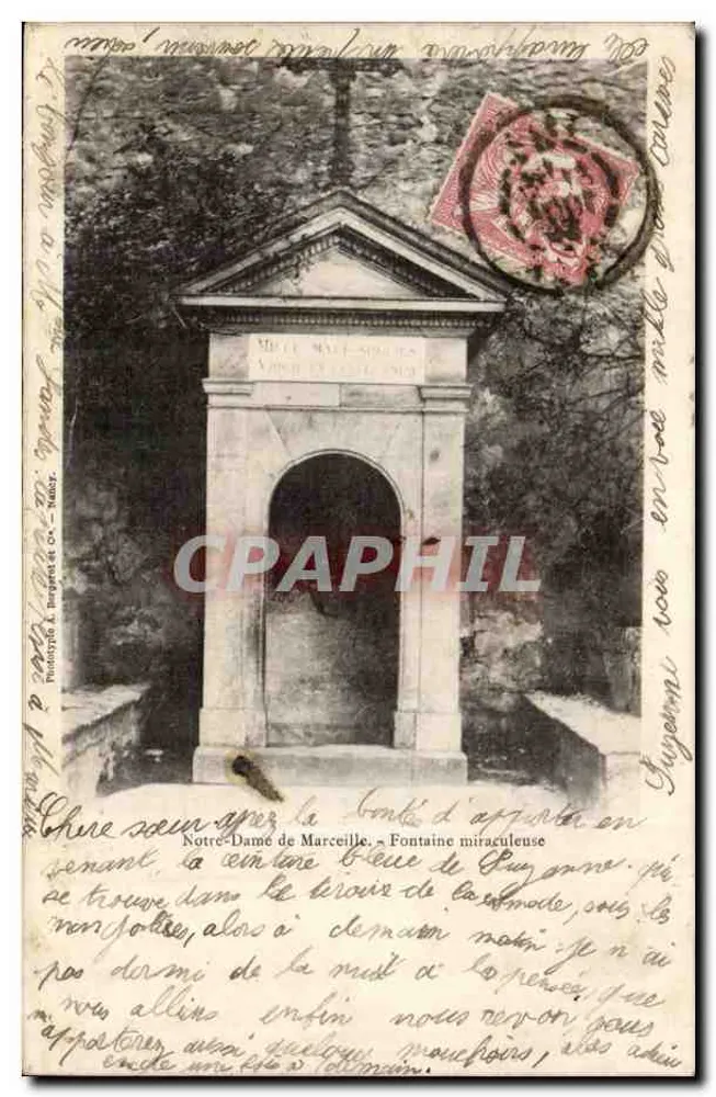 Notre-Dame di Marsiglia — Fontana miracolosa — Thunot & Cie, n° 148 - Recto