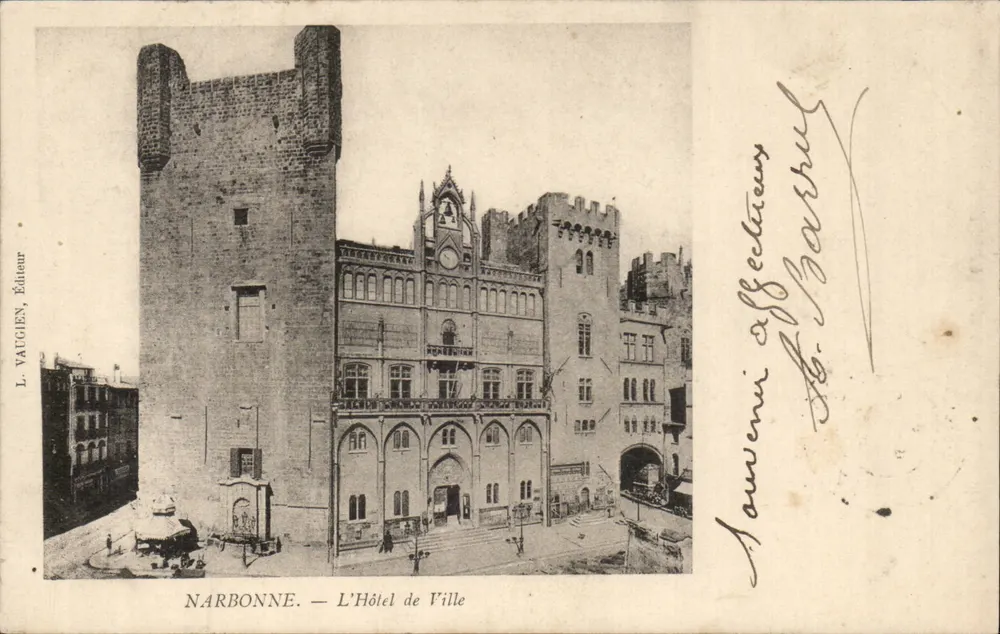 NARBONNE — O Hotel de Ville — L. VAUGUEN, Editor - Frente