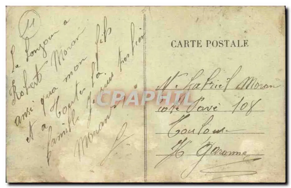 NARBONNE — Die Stadt und das Kriegerdenkmal — Verlag AU ROYAL DERBY - Rückseite