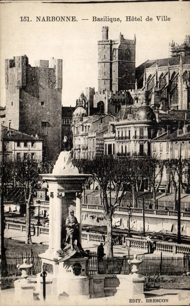 NARBONNE — Basílica, Palácio de Ville — Ed. Brescon n°151 - Frente