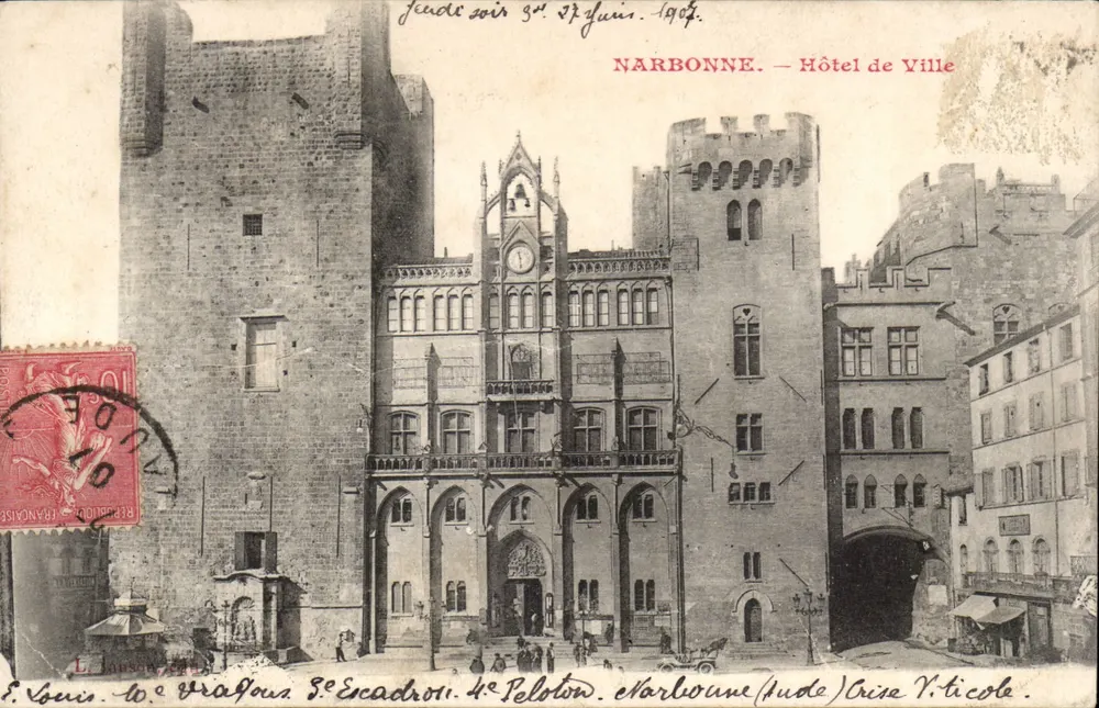 NARBONNE — Hotel de Ville — L. Janson, editora - Frente