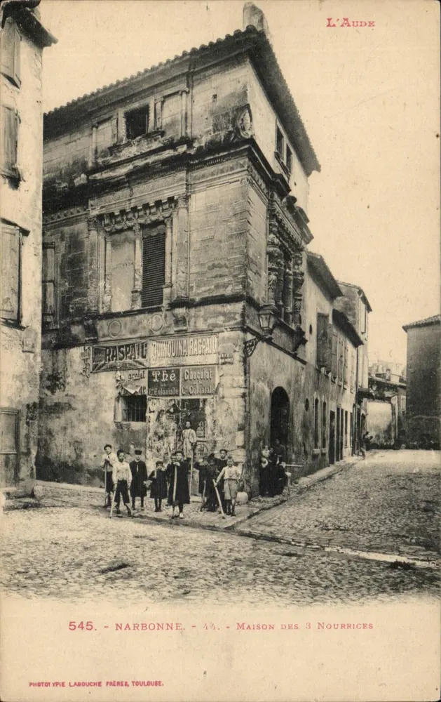Narbonne — Dom Trzech Karmelitów — Fototypia Labouche Frères, Toulouse - Awers