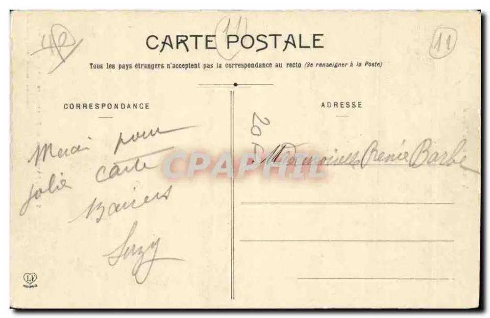 Ingang van de Pierre-Lys (Trou du Curé) — Vallei van de Aude — Phototype Labouche Frères Toulouse - Achterkant