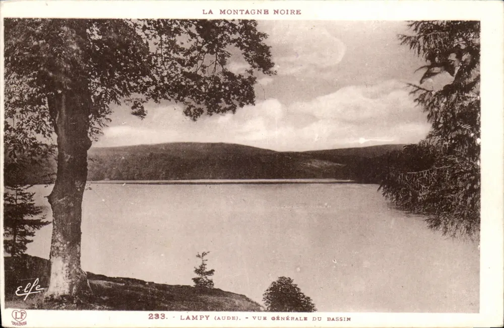 La Montagne Noire — Allgemeiner Blick auf den Seebecken — Lämpy (Aude), n°233, Verlag LF Toulouse - Vorderseite
