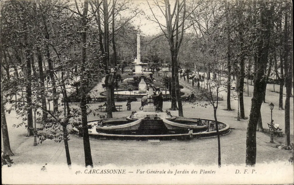 Carcassonne — Allgemeiner Blick auf den Jardin des Plantes — D. F. P. n°40 - Vorderseite