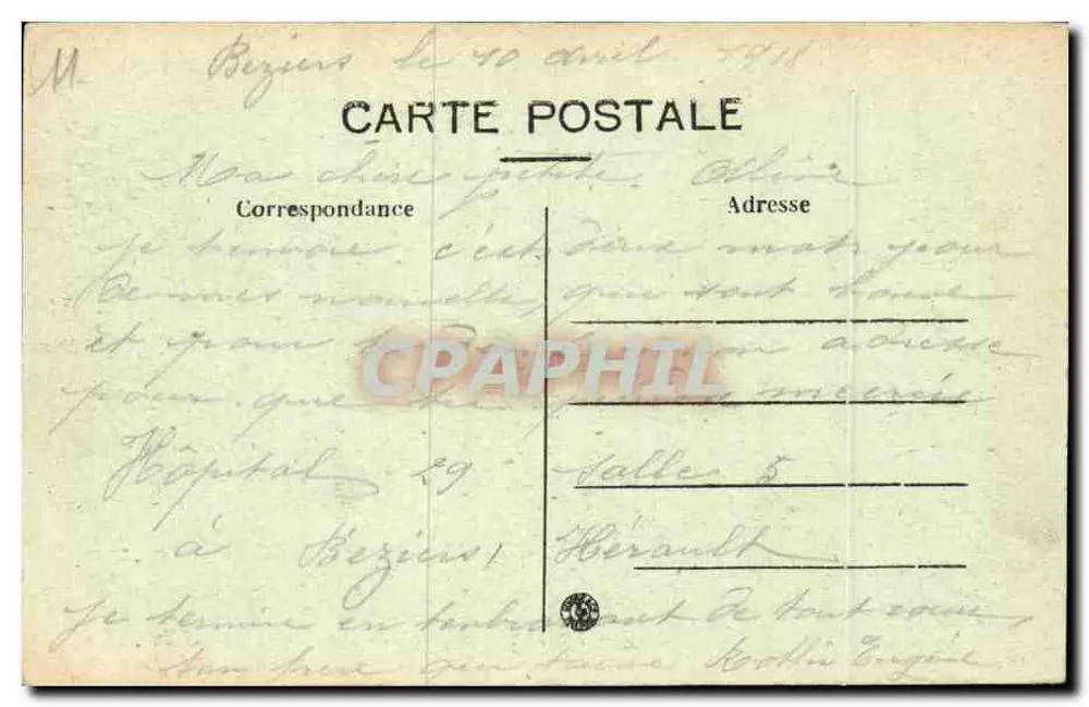 Carcassonne — Allgemeiner Blick auf den Jardin des Plantes — D. F. P. n°40 - Rückseite