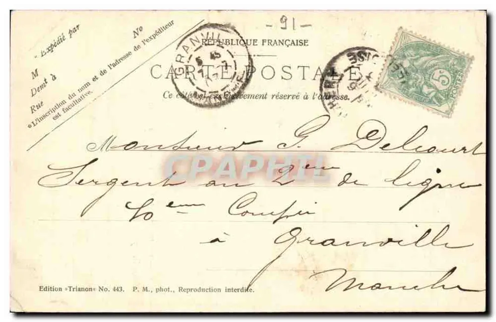 Porte Baudry, auch als Linas bekannt, Reste der Burgbefestigungen — Montlhéry — Trianon-Ausgabe Nr. 443 - Rückseite
