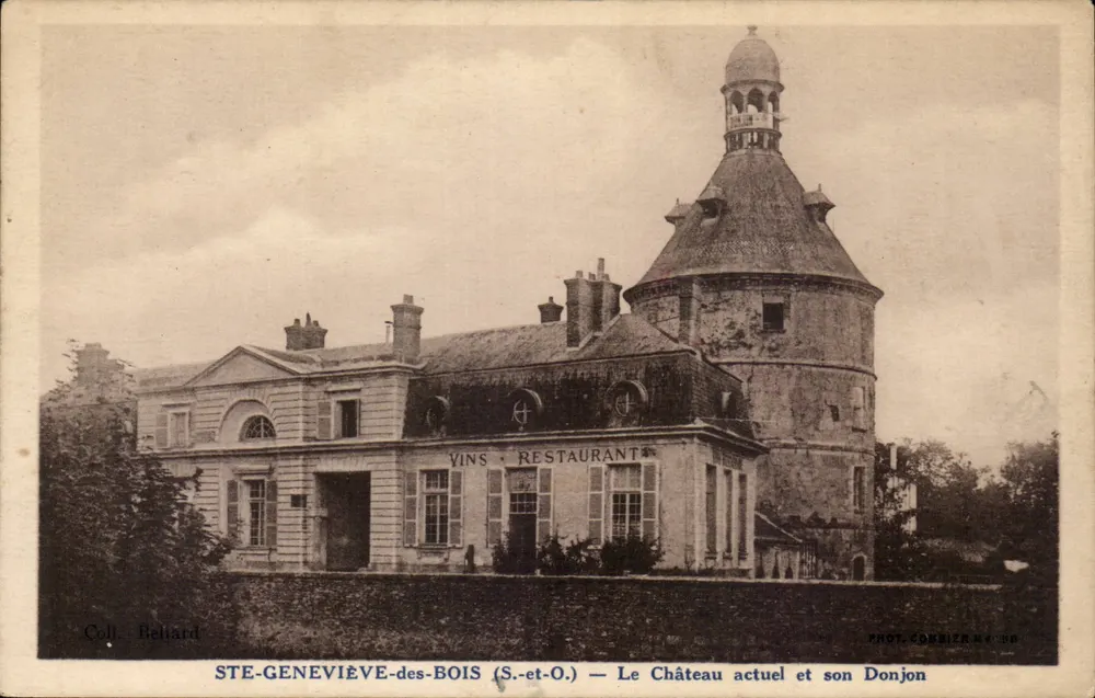 STE-GENEVIEVE-des-BOIS (S.-et-O.) — Das aktuelle Schloss und sein Bergfried - Vorderseite