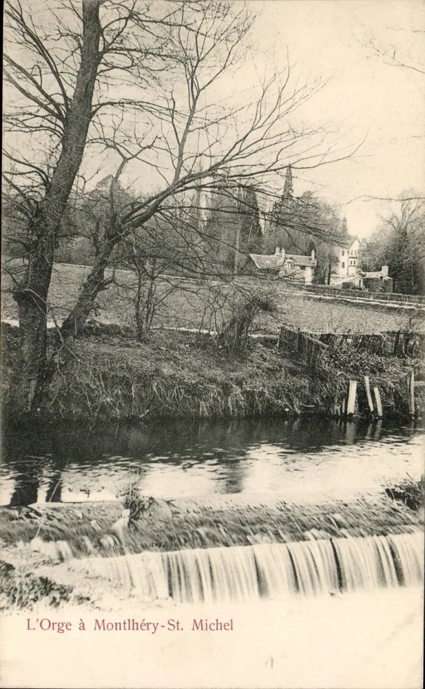 L'Orge bij Montlhéry-St. Michel — uitzicht op het water met sluis — Uitgave Trlanon, nr. 1607 - Voorkant