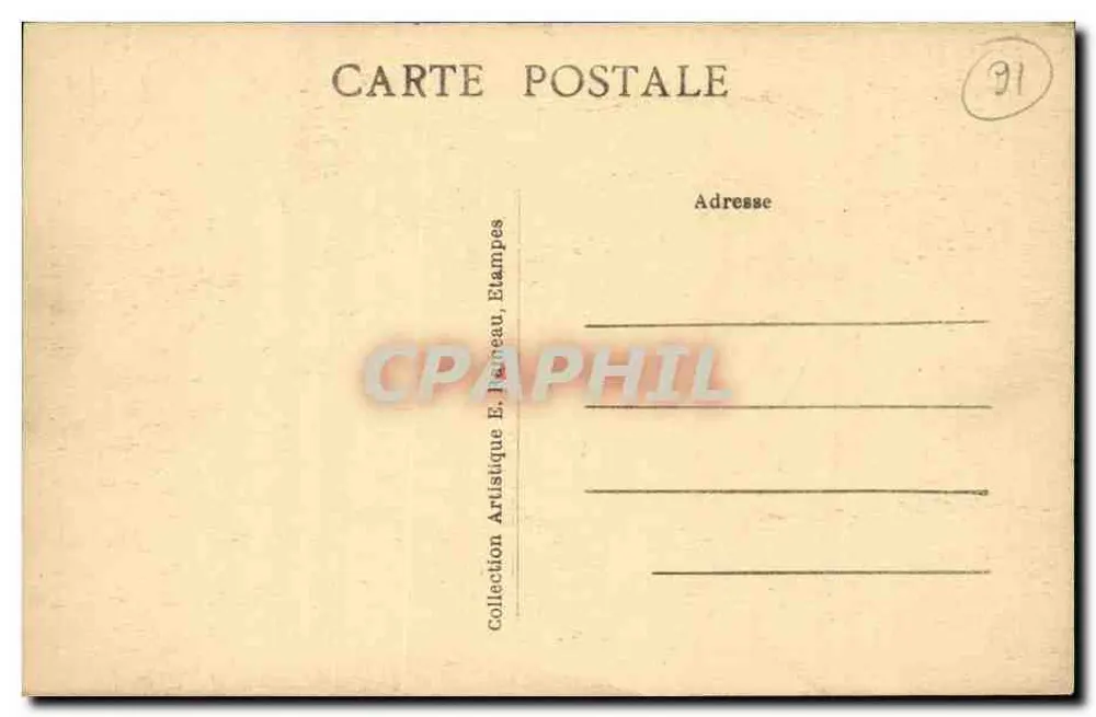 Étampes (S.-et-O.) — Interior da Igreja Notre-Dame — Coleção Artisquue E. Pelleau - Verso