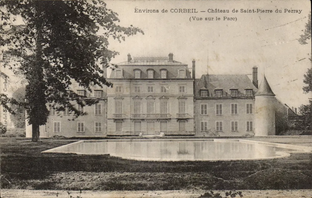 Umgebung von CORBEIL — Schloss Saint-Pierre du Perray (Ausblick auf den Park) - Vorderseite