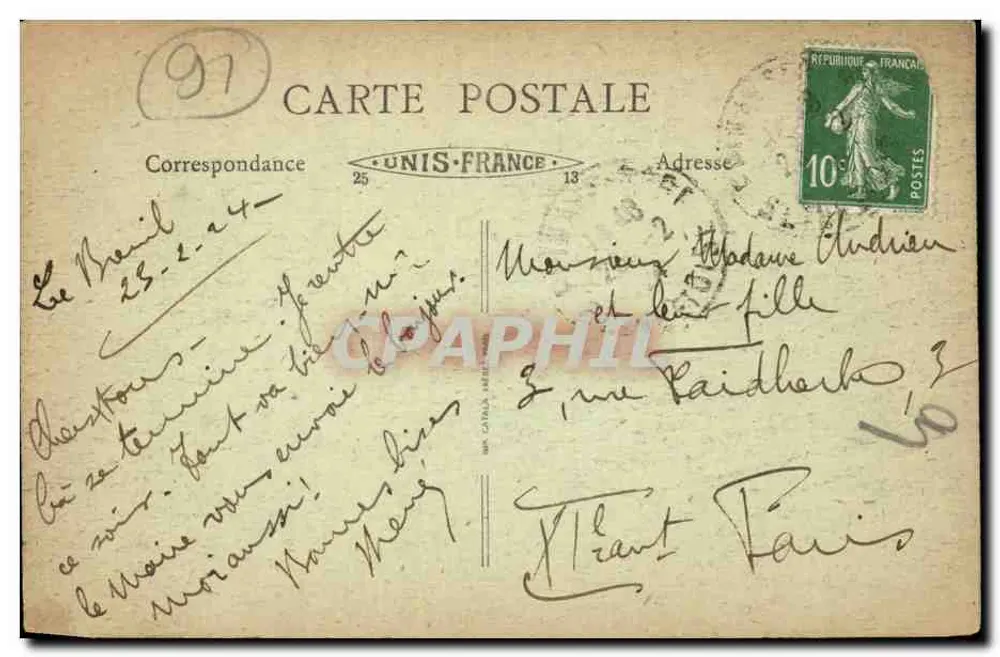 Épinay-sur-Orge — Die Orge-Flussbrücke in Le Breuil — Boisard, Verlag - 392 - Rückseite