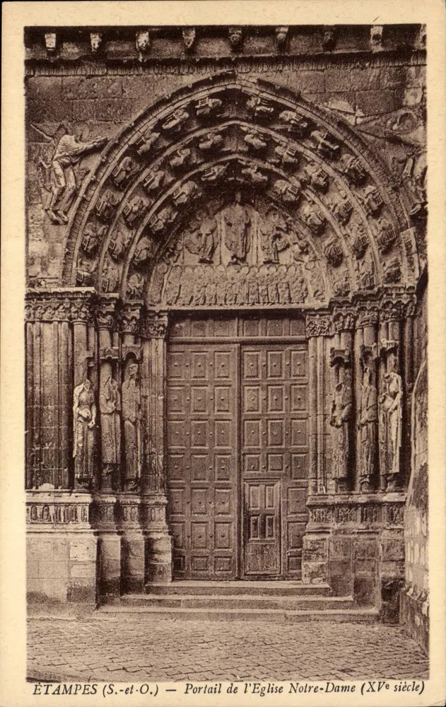 Étampes (S.-et-O.) — Portal der Kirche Notre-Dame (15. Jahrhundert) - Vorderseite