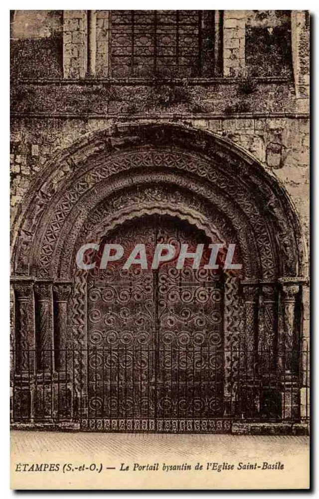 ÉTAMPES (S.-et-O.) — Das byzantinische Portal der Kirche Saint-Basile - Vorderseite