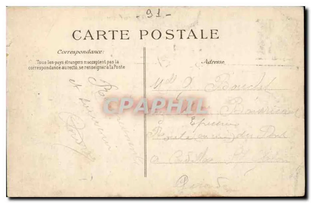 Montgeron — A Porta do Moulin de Senlis — Editor E.P.D. n°33 - Verso