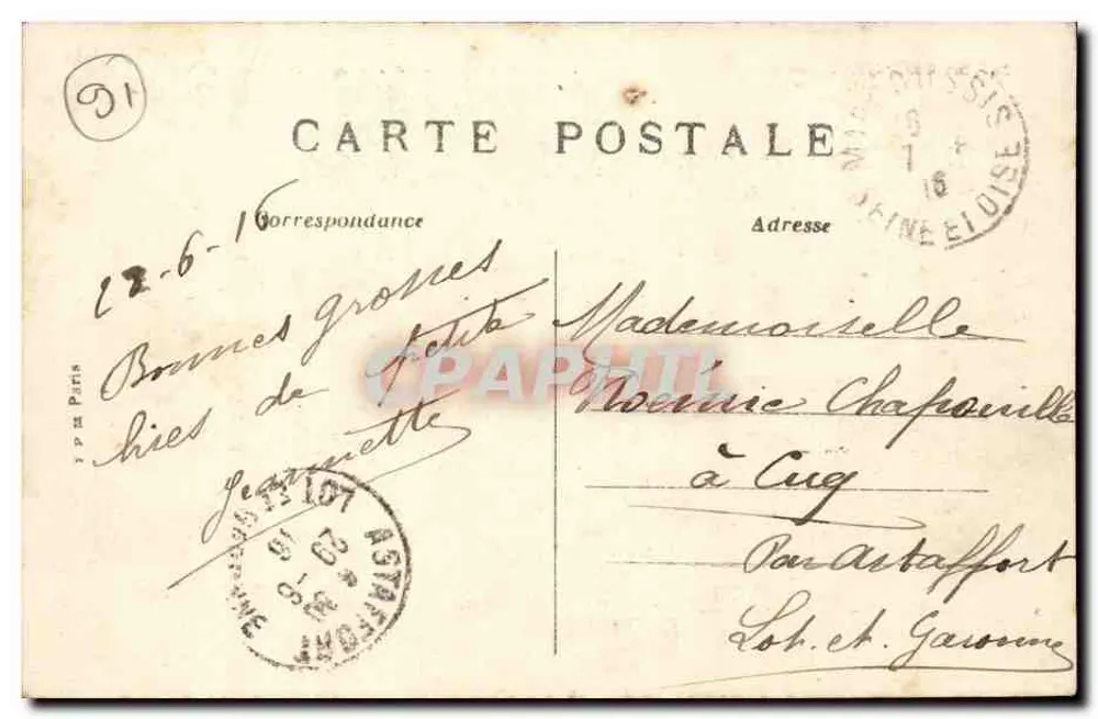 Castelo do Carvalho Redondo — Marcoussis (S.-e-O) — Coleção Manière - Verso