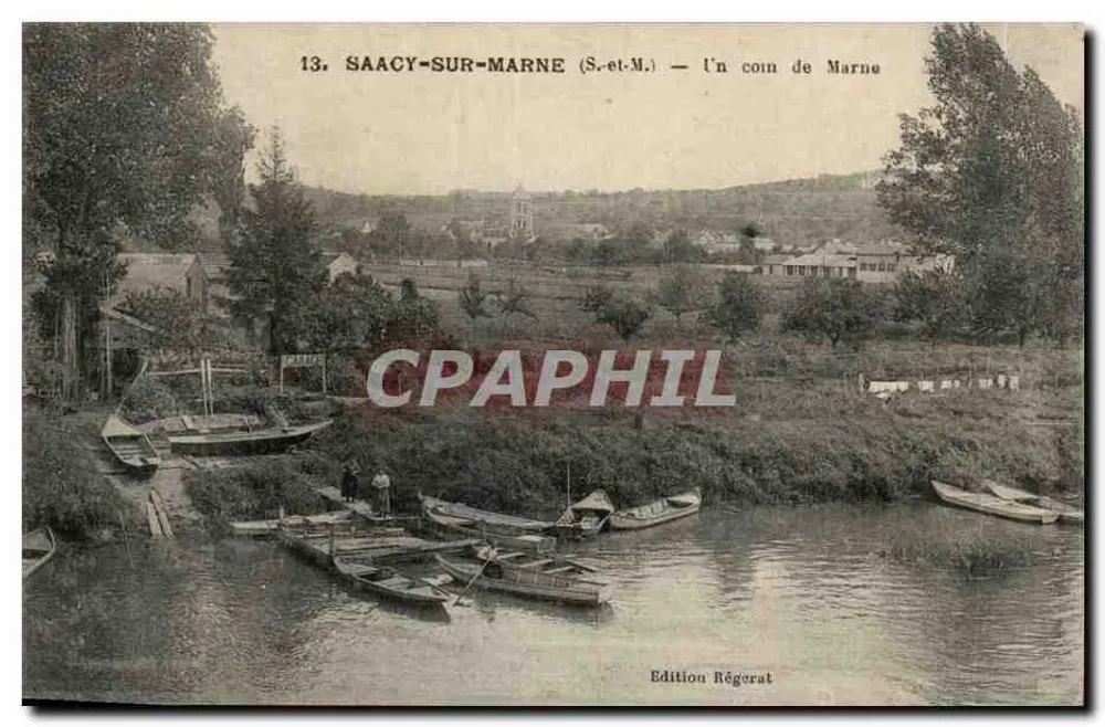 Saacy-sur-Marne (S.-et-M.) — um canto da Marne — Edição Régerat - Frente