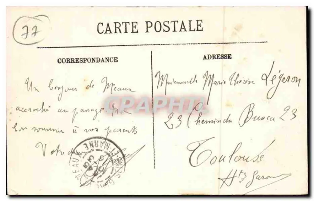 Meaux — A Estação — LL. — Ch. Bournisien, Tabacs-Journaux - Verso