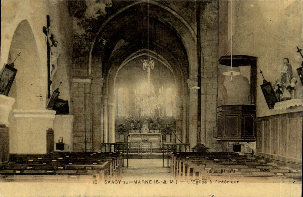 Saacy-sur-Marne (S.&M.) — Die Innenseite der Kirche — Régerat-Ausgabe - Vorderseite
