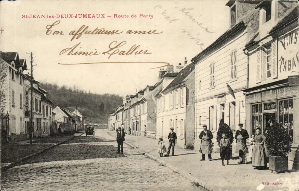 St-JEAN-les-DEUX-JUMEaux — Route de Paris — Édit. Aubry - Vorderseite