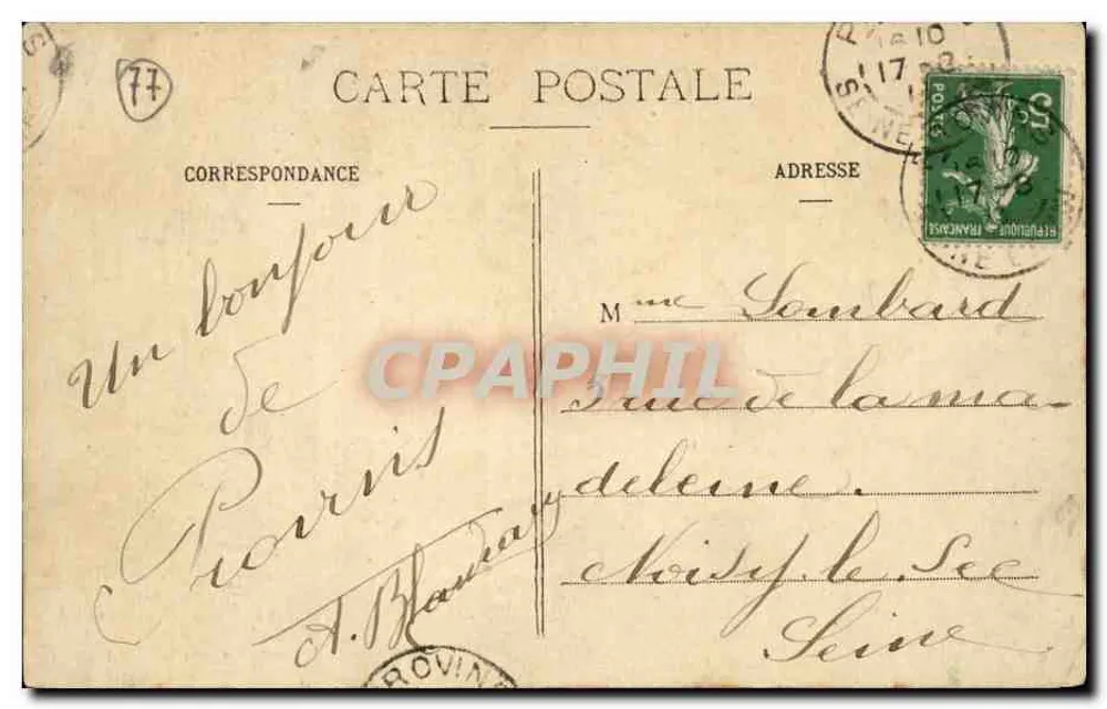 Provins - Os grandes muros — A. V. édit., Provins - Verso