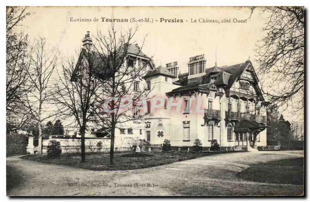 Presles - Schloss, westlicher Teil — Umgebung von Tournan (S.-et-M.) — Mollherbe, Druckerei, Tournan (S.-et-M.) - Vorderseite