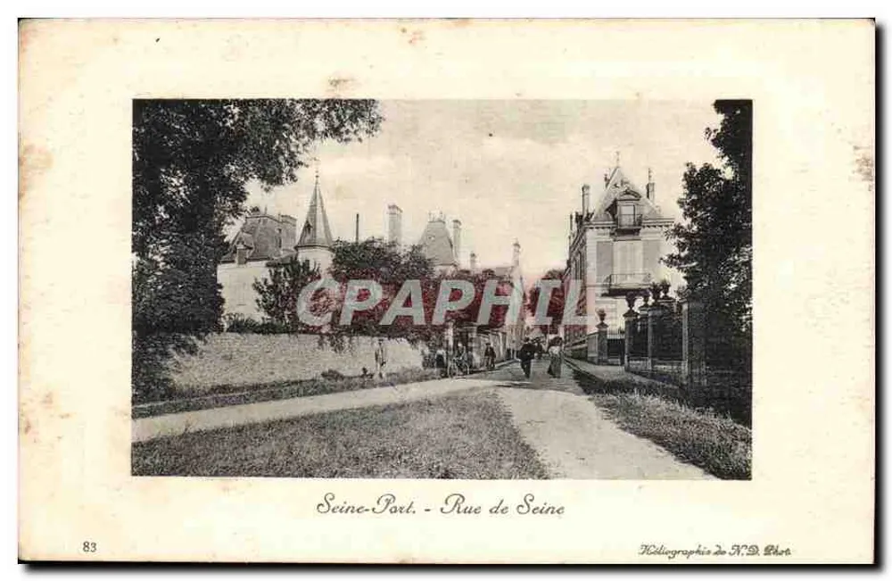 Seine-Port - Rue de Seine — Héliographie de H. D. Lhot - Frente