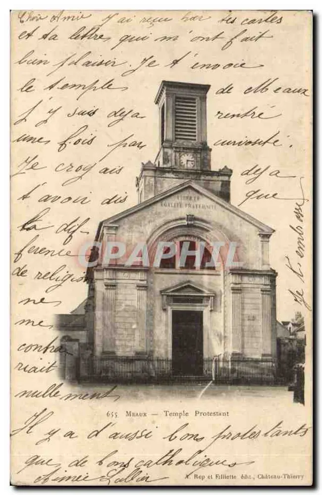 Méaux — Templo Protestante — Rep e Filliette editor. Château-Thierry - Frente