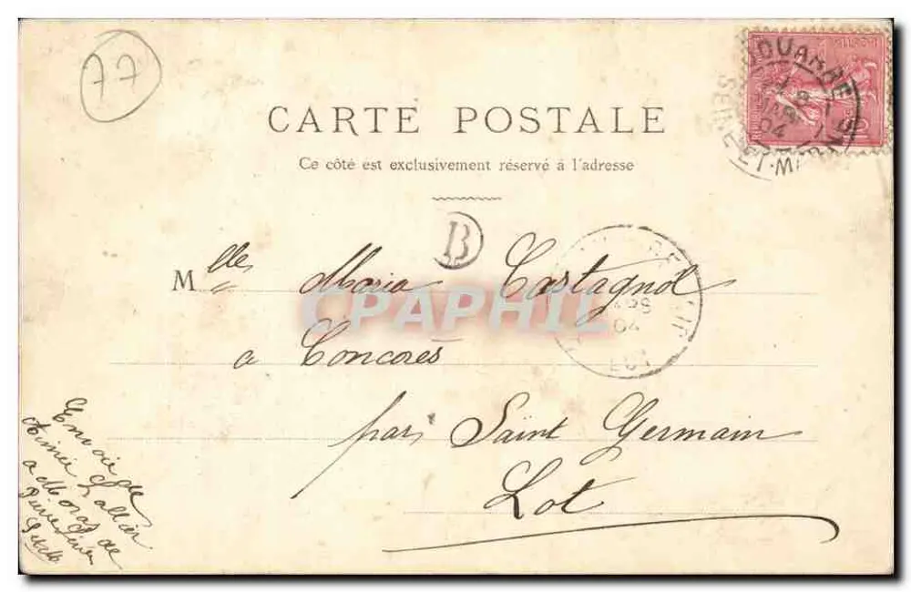 Méaux — Templo Protestante — Rep e Filliette editor. Château-Thierry - Verso