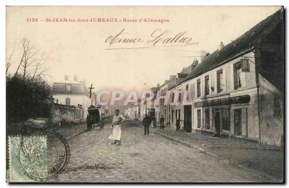 St-Jean-les-Jumeaux — Route d'Allemagne — Verleger Almer Gallar, Nr. 5128 - Vorderseite