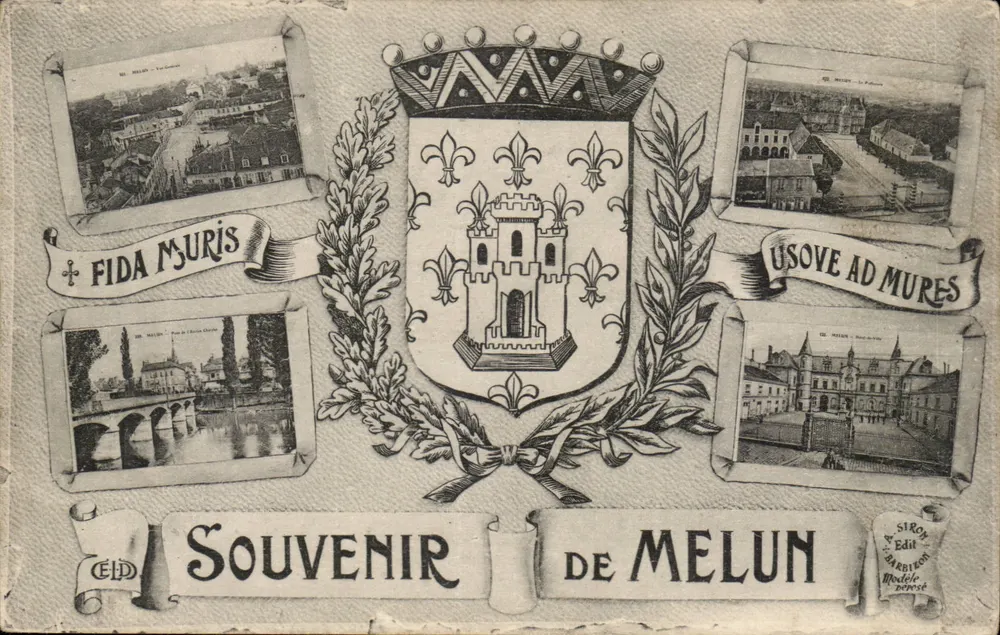 Melun — Lembrança de Melun — Siron & Barbition, Modelo N°92 - Frente