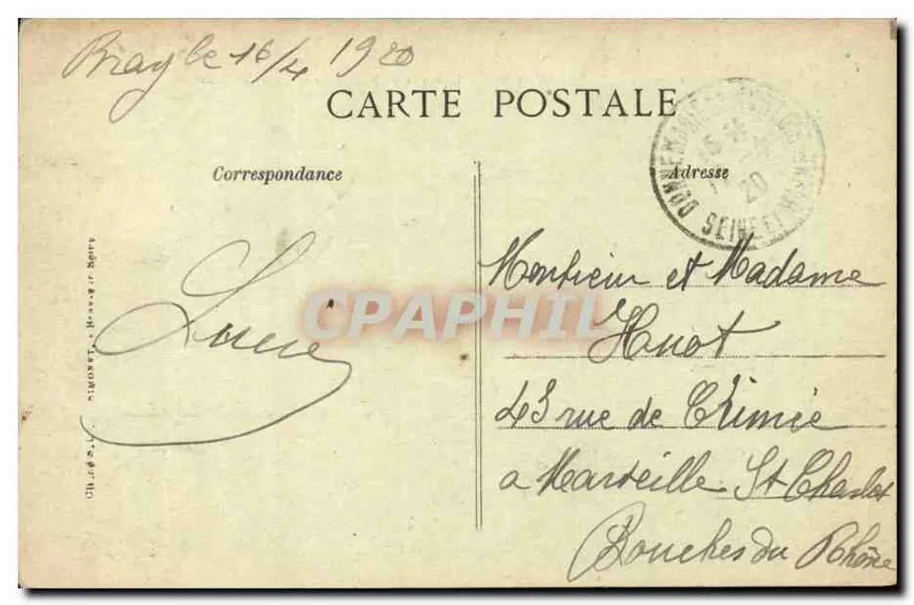 Bray-sur-Seine (S.-et-M.) — Ansicht der Avenue de Mousseaux und Route de Sens — Albury Albergiste - Rückseite