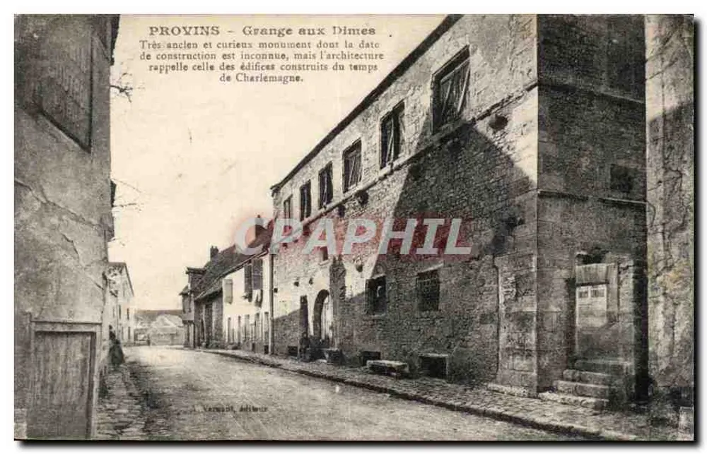 Provins - Grange aux Dîmes — editor A. Vermand - Frente