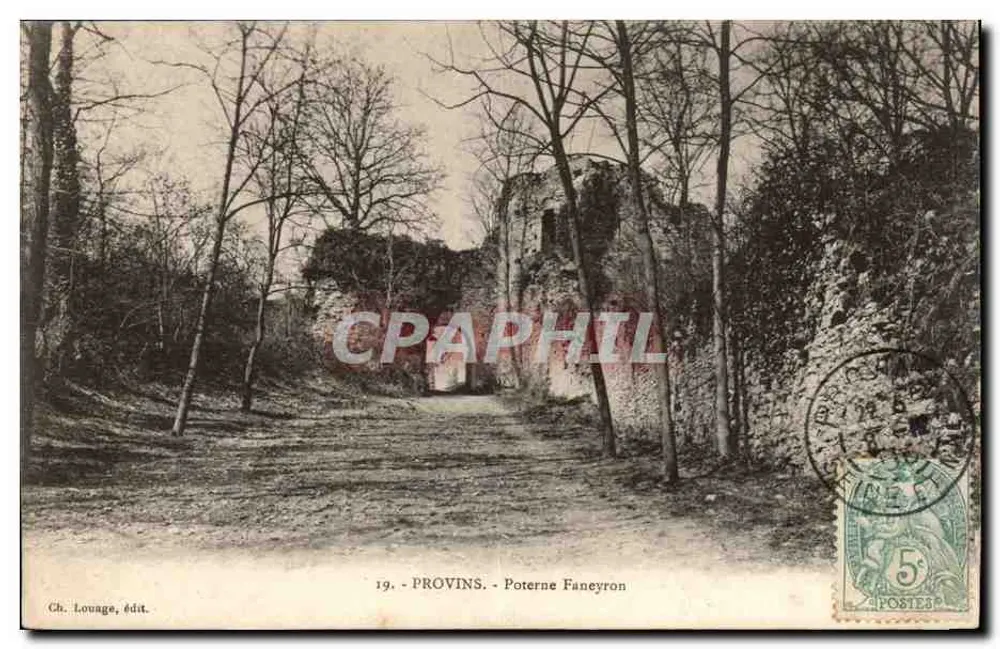 Poterne Faneyron — Ruínas em um parque — Ch. Lovauge, edição n°19 - Frente