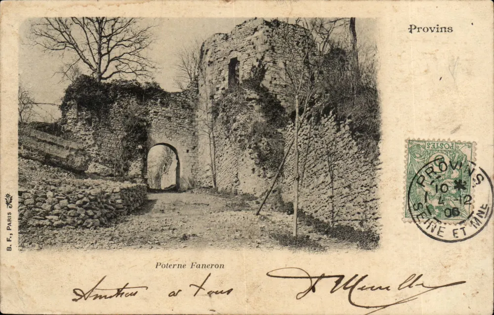 Poterne Faneron — ruínas de um antigo castelo — B.F., Paris - Frente