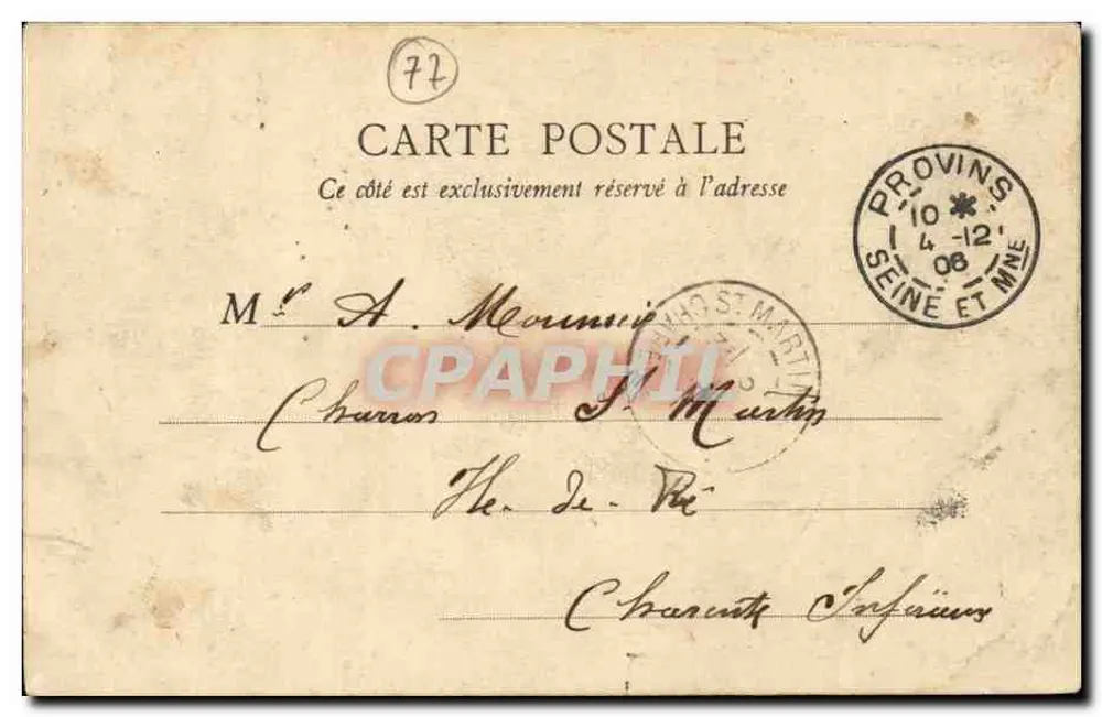 Poterne Faneron — ruínas de um antigo castelo — B.F., Paris - Verso