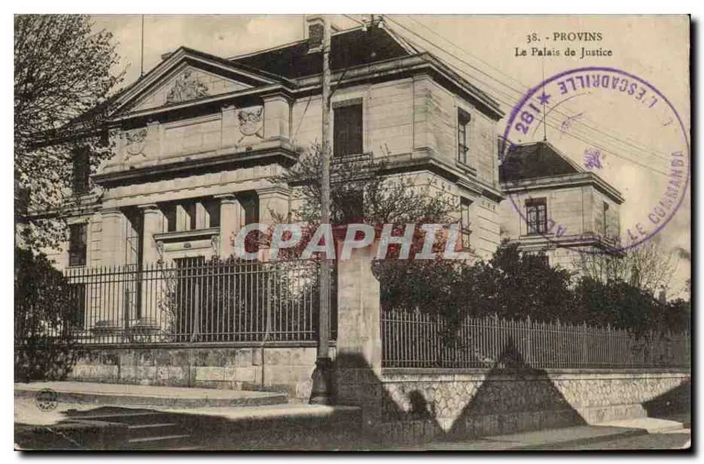 Provins - O Palácio de Justiça — Editor Lescadrille, n°38 - Frente