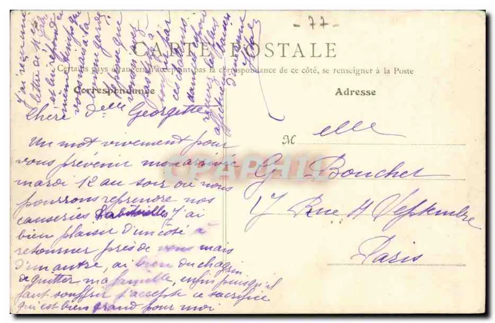MELUN — La Courtille — Edição Viratet, Artigos de Fiche - Verso