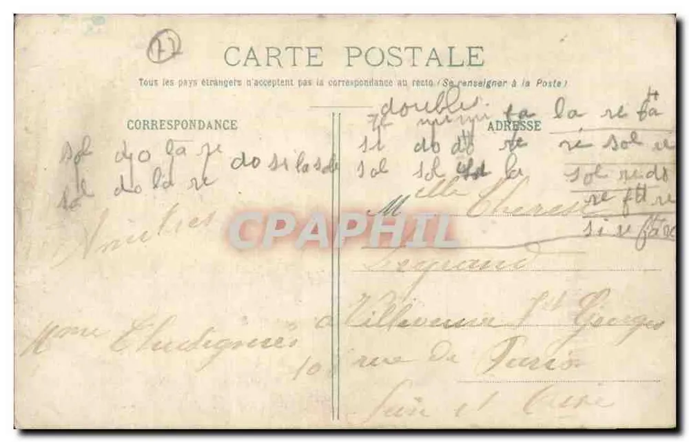 Montigny-sur-Loing — Die Kirche, Blick auf den Loing — anonymer Verlag, Nr. 765 - Rückseite