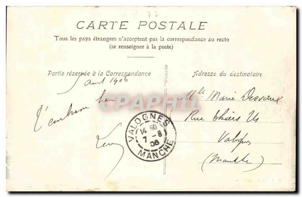 Fontainebleau — A Igreja — J. D. Fontainebleau, n°45 - Verso