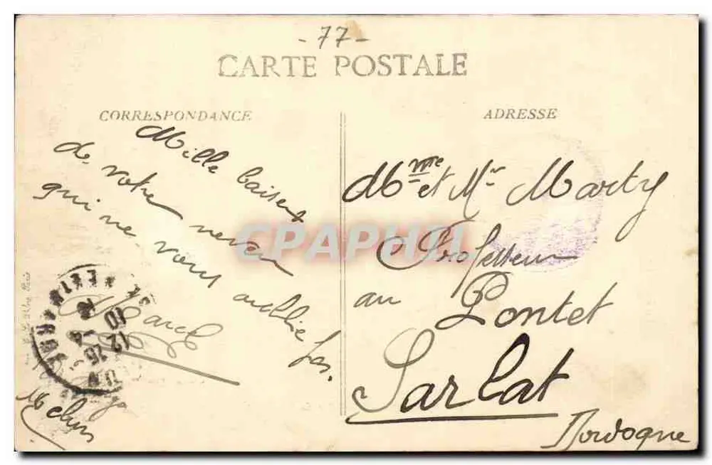 MELUN — Bairro da Cavalaria — Siron, editor Fontainebleau - Verso