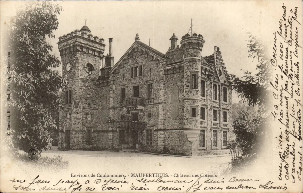 Schloss der Coteaux — Umgebung von Coulommières — E. Dessain, lith. Coulommières - Vorderseite